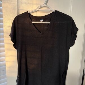 Old Navy Black V-Neck Short Sleeve Tee